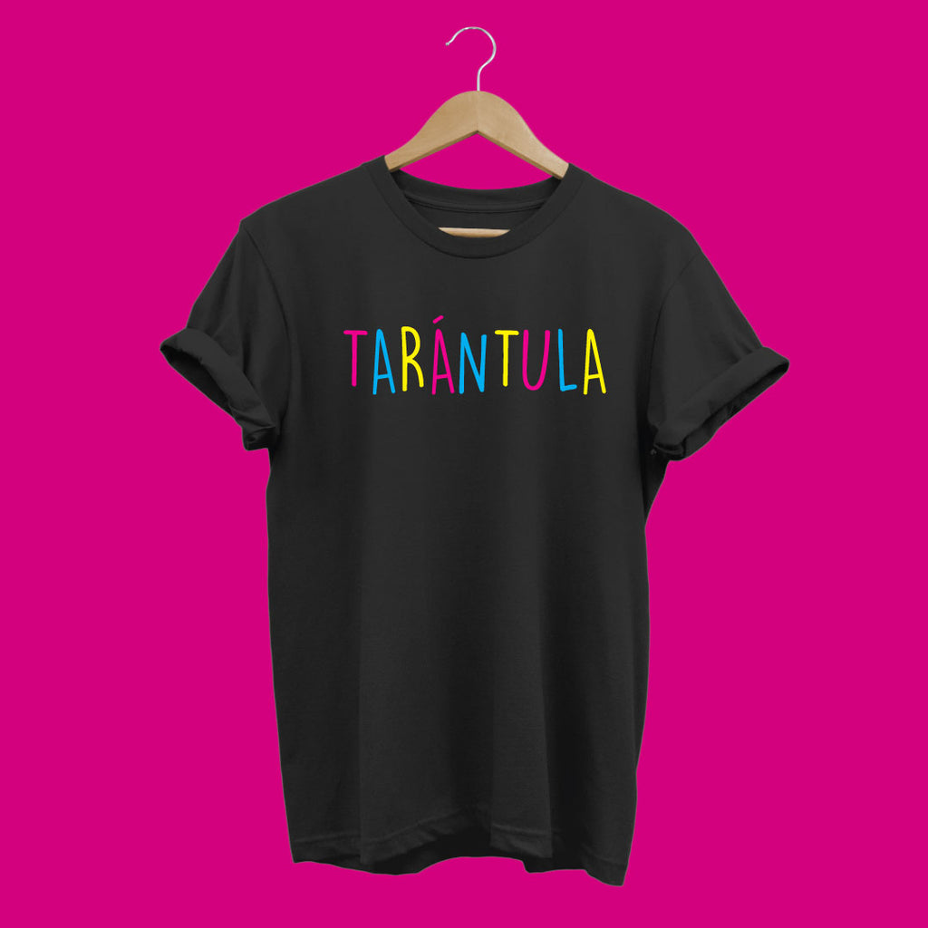 Camiseta personalizada LGTBI Tarántula en color negro